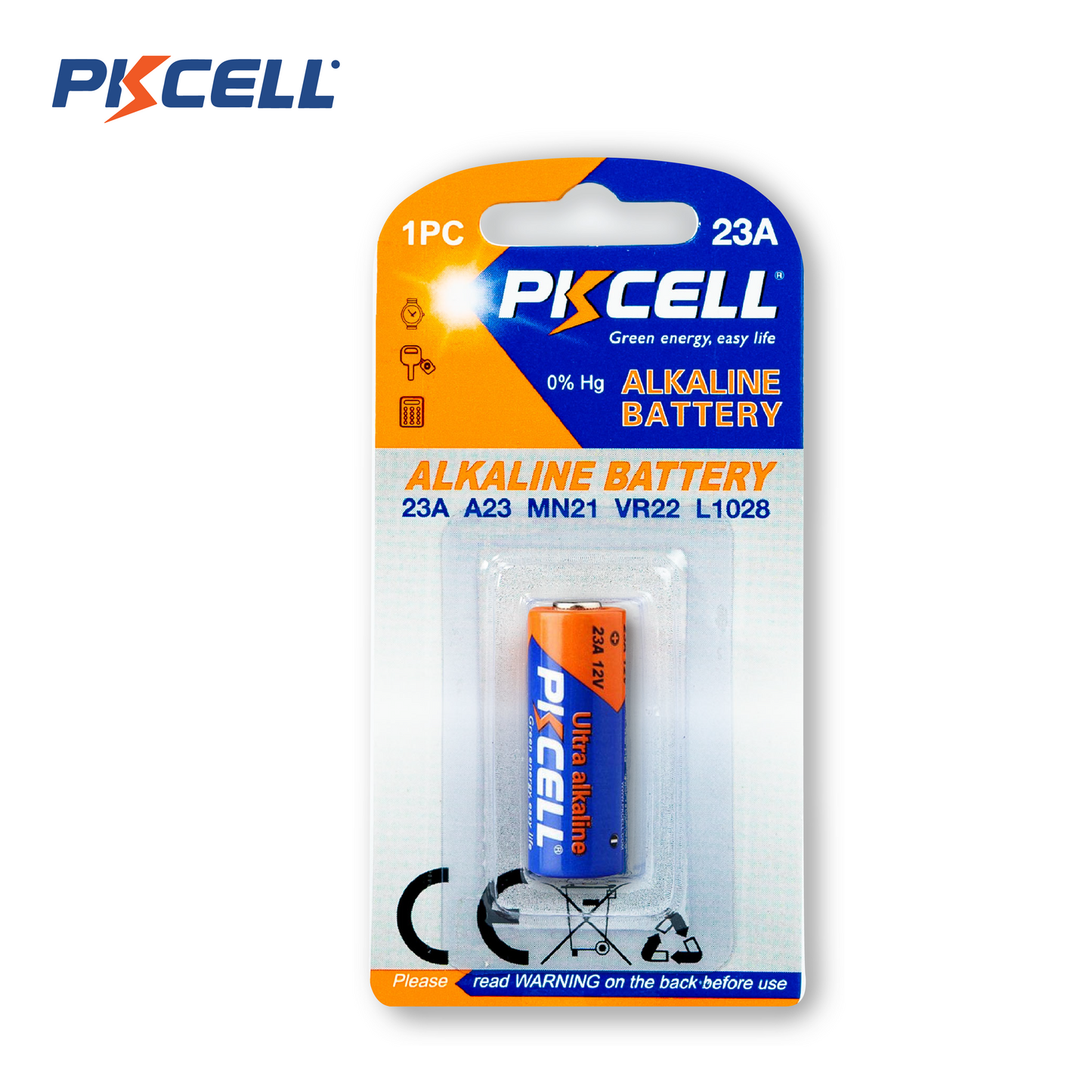 PKCell batería alcalina de 12V 23A
