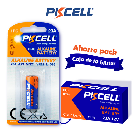PKCell batería alcalina de 12V 23A