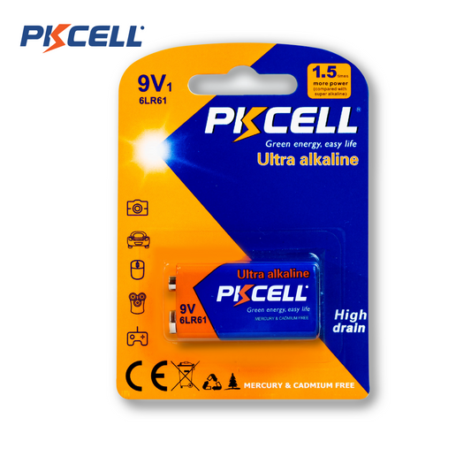 PKcell batería Ultra Alcalina 9V