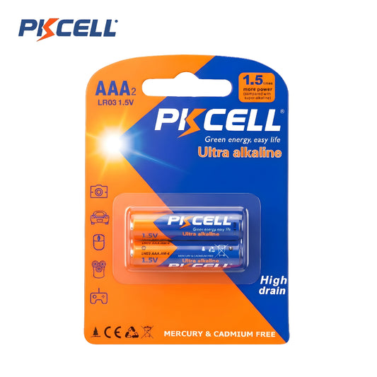 PKcell batería AAA 1.5V Ultra Alcalina (2 piezas)