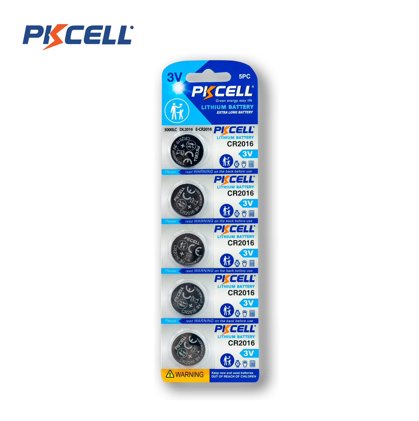PKCell batería CR2016 3V Litio